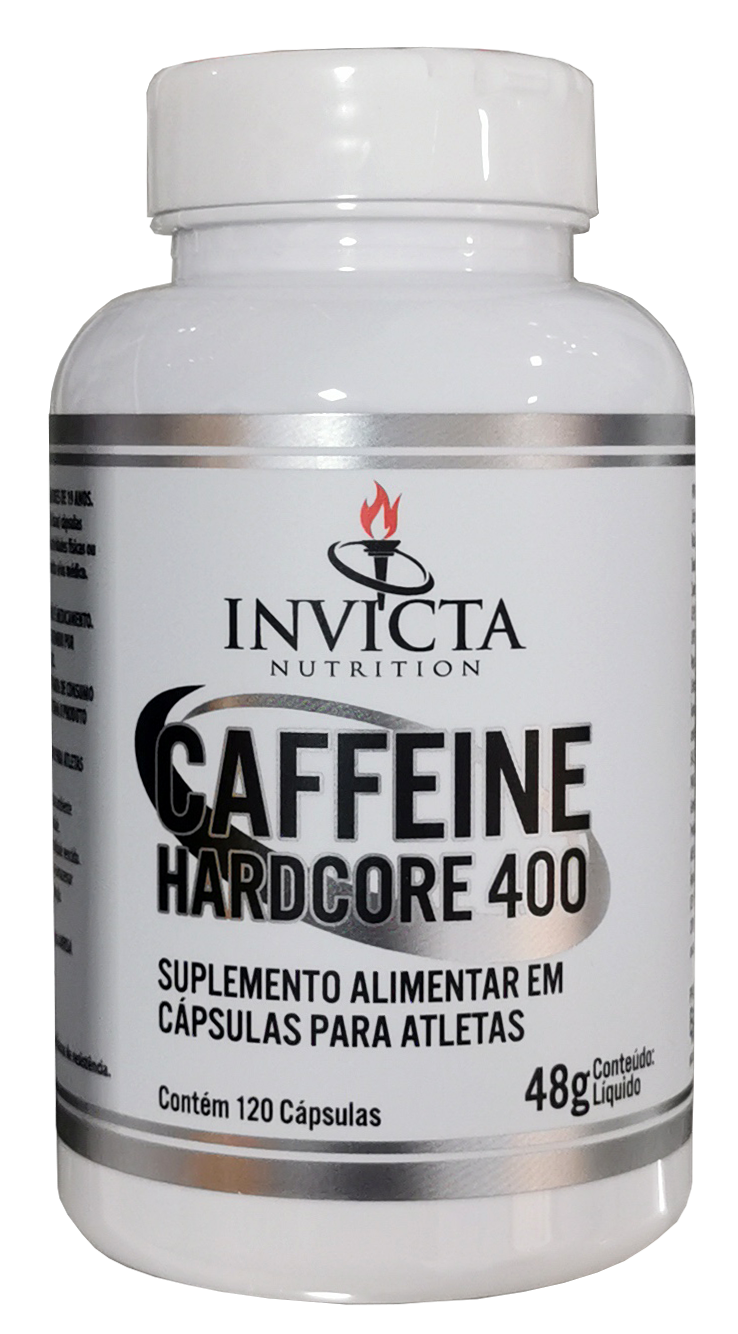 Pote de Caffeine Hardcore 400 da Invicta Nutrition